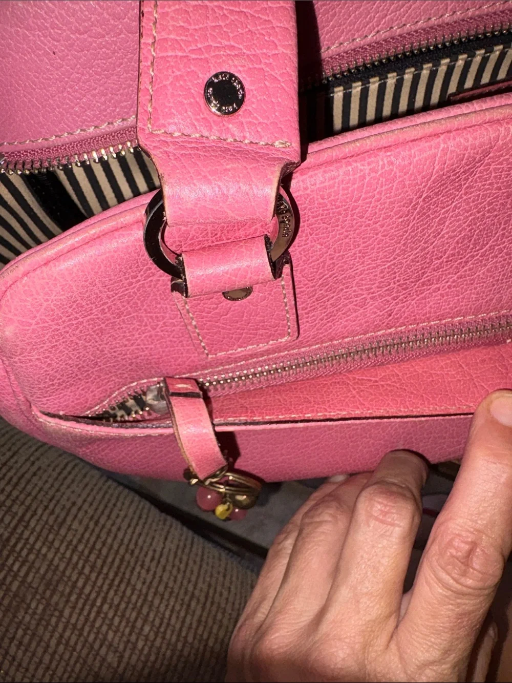 Leather KATE SPADE Women's Pink Leather Shoulder Bag